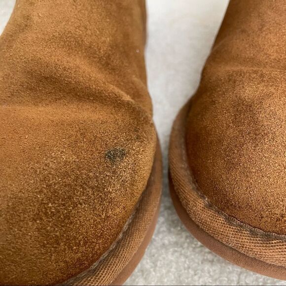 Chestnut Uggs Cambridge Knit Suede 1003175 Boots Booties 6 - Picture 7 of 10